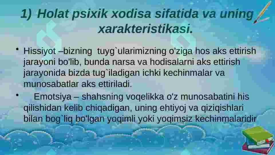 Emotsional xolatlar 3