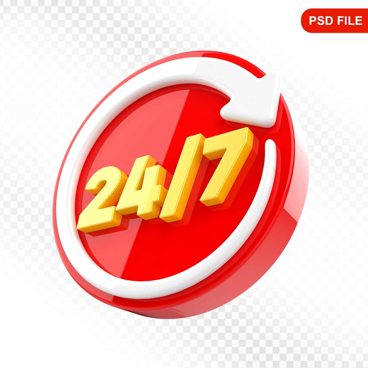 24 soat xizmat ko'rsatish 3D belgisi | 24 hours service 3d icon 1