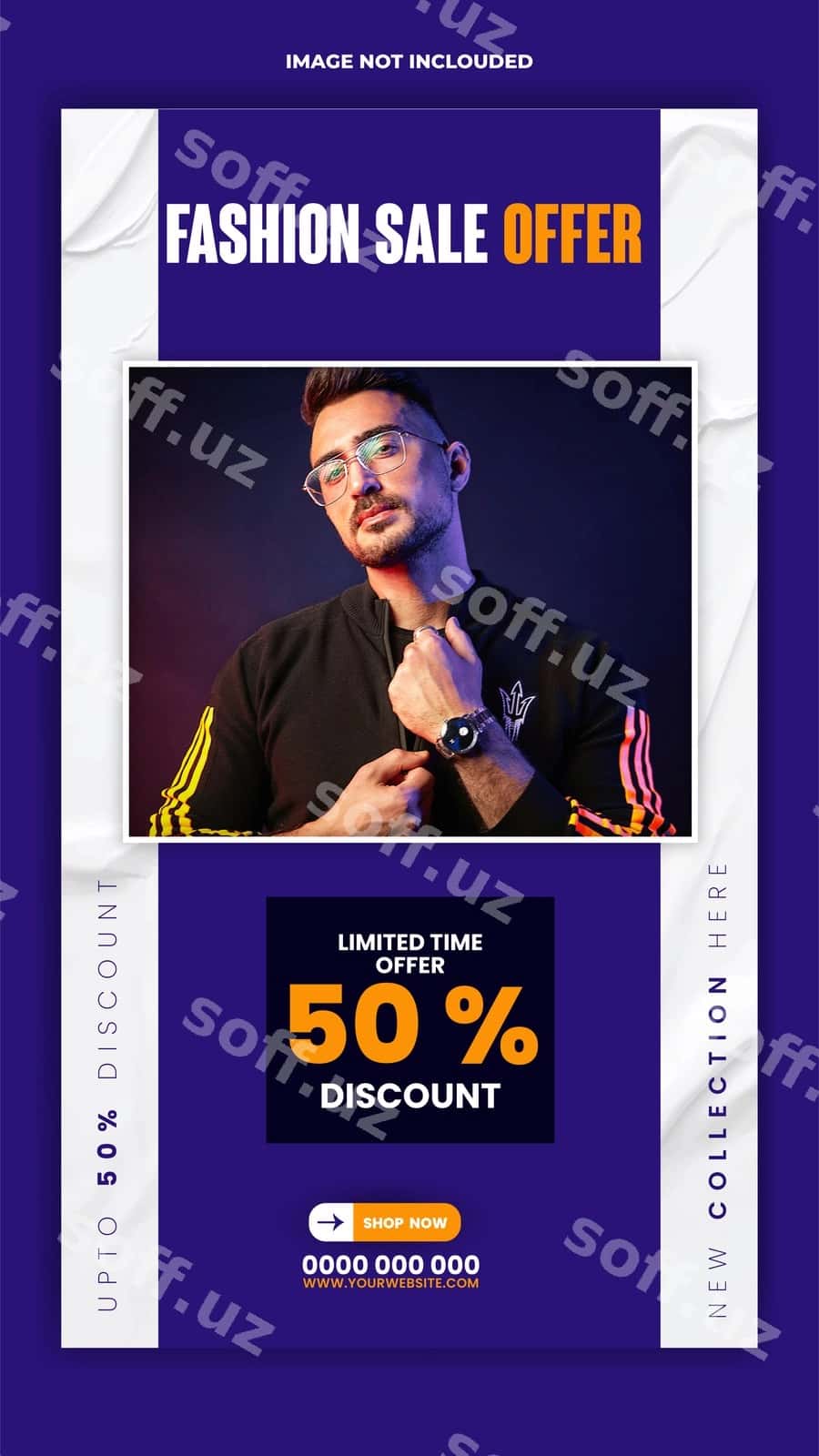 Moda aktsiya reklama hikoya shablon dizayni | Fashion sale ads story template design 1