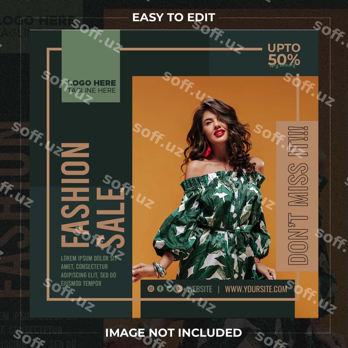 Moda aktsiyasi uchun Instagram postlari to'plami | Fashion sale instagram posts collection 1