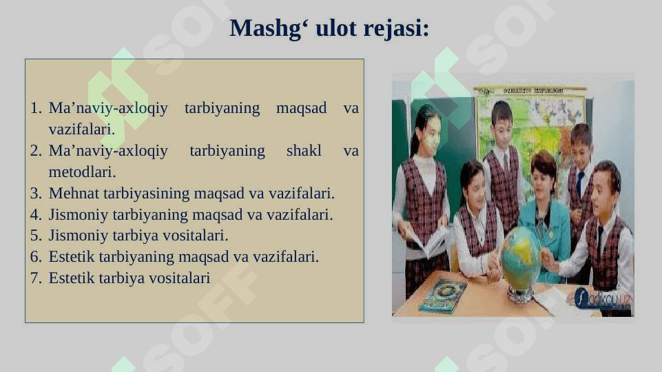 Manaviy axloqiy tarbiya mehnat jismoniy va estetik tarbiyalar 2