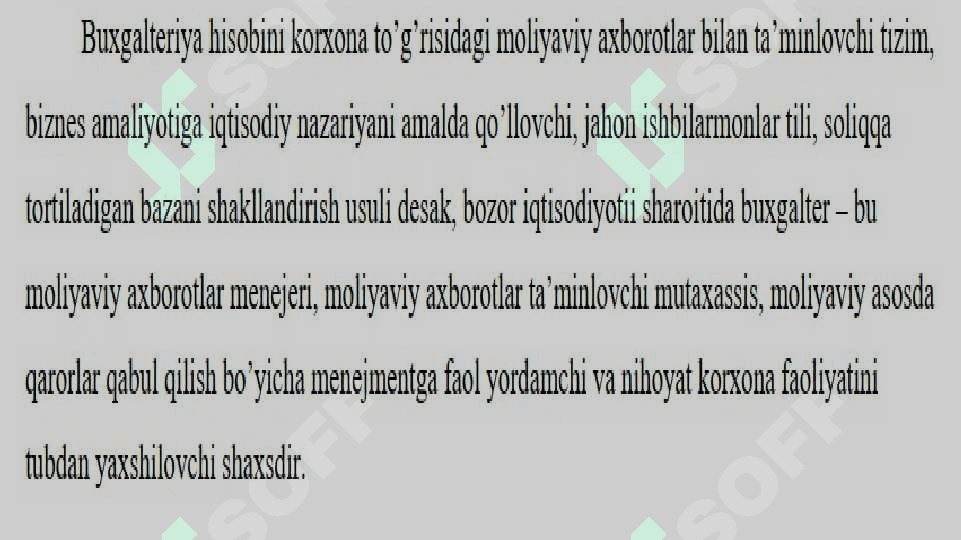 Buxgalteriya hisob kitobi Hisob kitobning majburiyatlari 3
