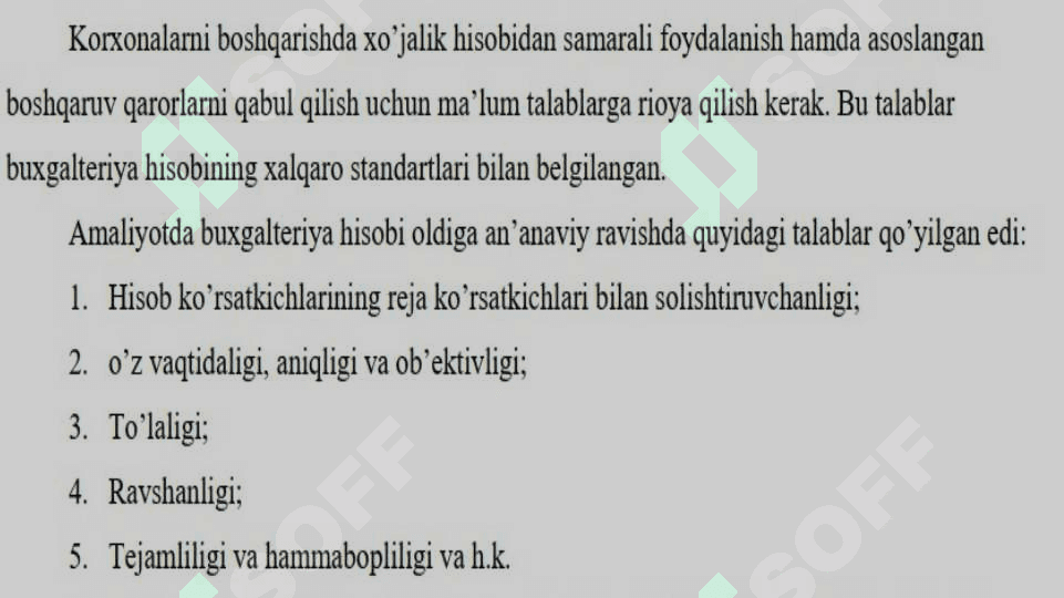 Buxgalteriya hisob kitobi Hisob kitobning majburiyatlari 4