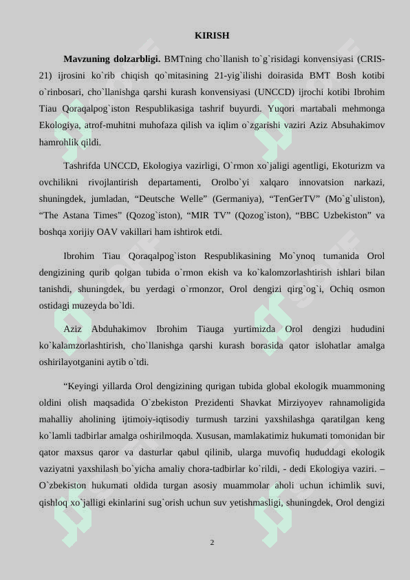 O`simliklarning qurg`oqchilikka chidamliligi 2