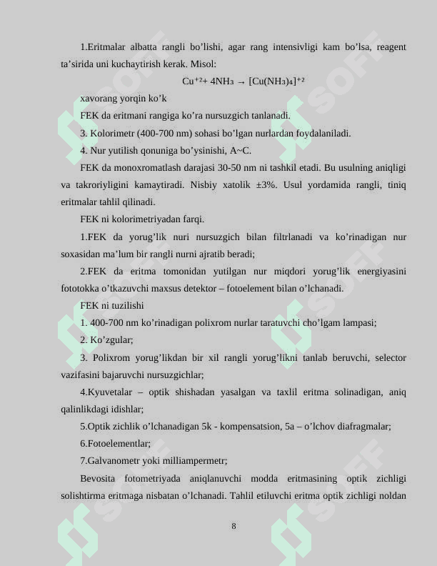 FOTOMETRIK TITRLASH 8