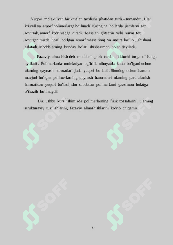 OQIM VA POLIMERLARNING STRUKTURAVIY VA FAZAVIY ALMASHISHLARI 4