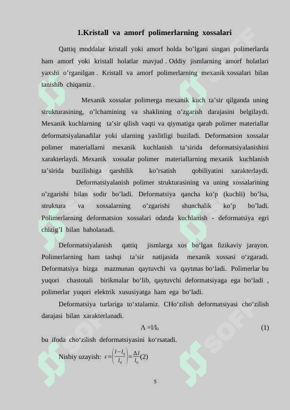 OQIM VA POLIMERLARNING STRUKTURAVIY VA FAZAVIY ALMASHISHLARI 5