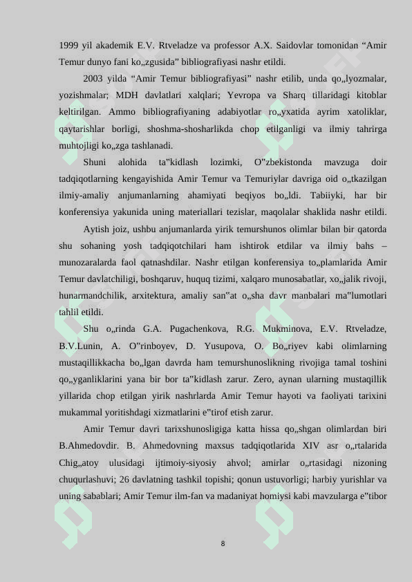 Mustaqillik yillarida Amir Temur davri tarixining tahlili 8