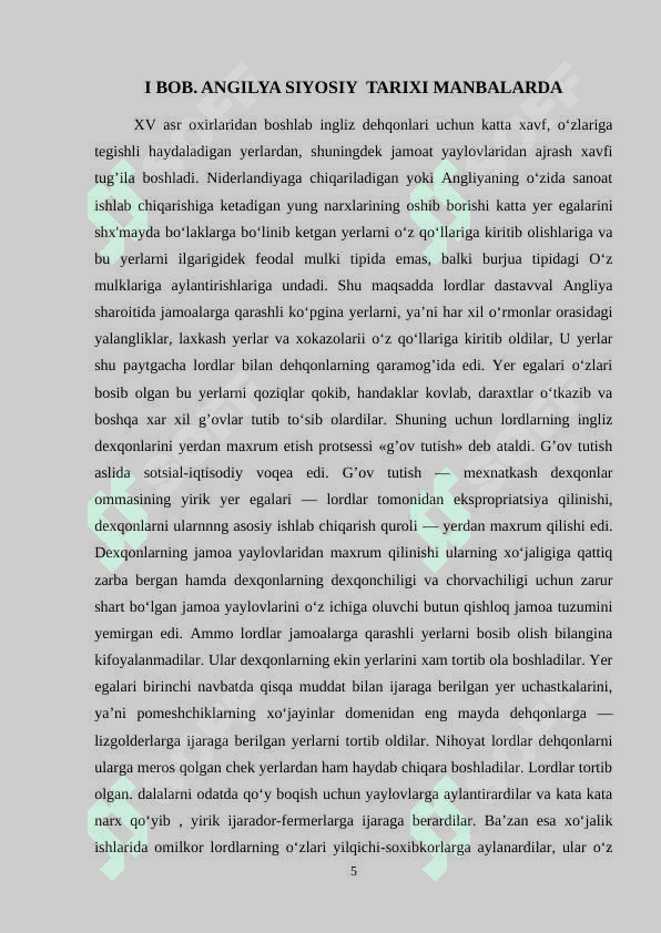 XVI-XVII ASR ANGLIYA TARIXI MANBASHUNOSLIGI 5