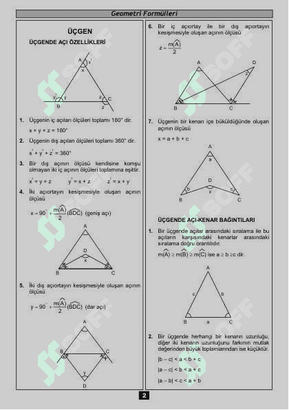 Turk geometriya formulalar 2