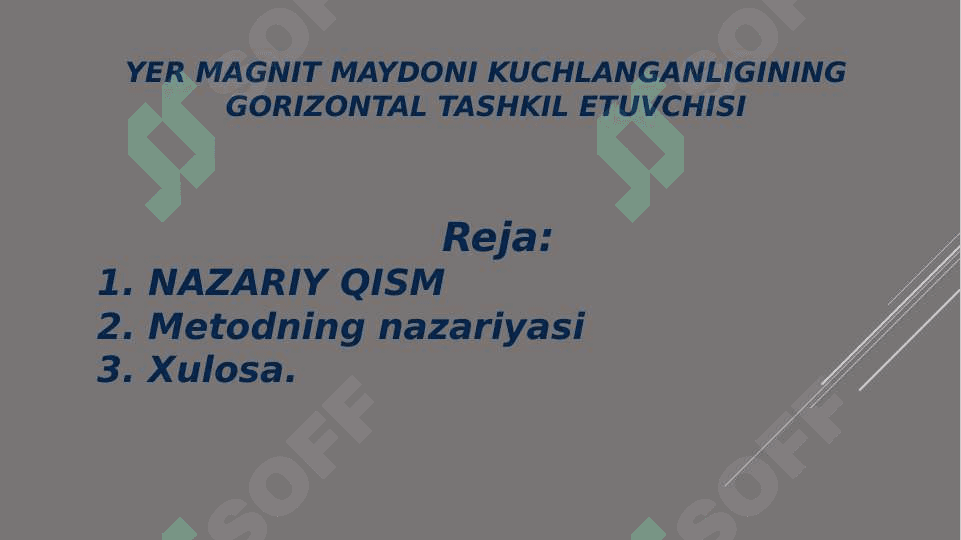 Yer magnit maydoni kuchlanganligining gorizontal tashkil etuvchisi 2
