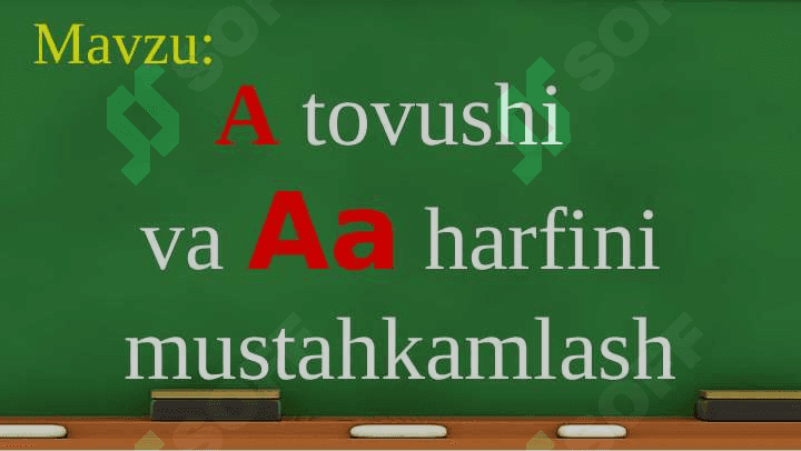 A tovushi va Aa harfini mustaxkamlash 1-sinf yozuv 2