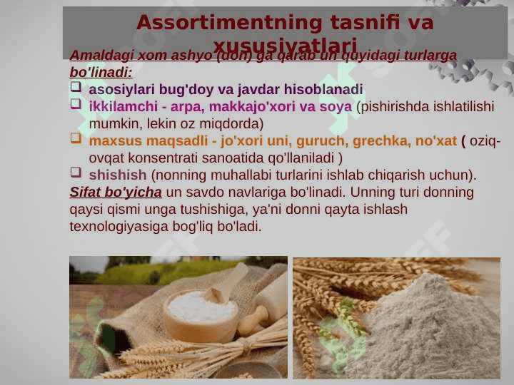 Unning navlari va sifat ko’rsatgichlari 4