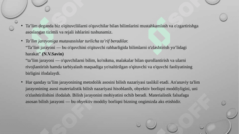 Ta’lim jarayonining prinsiplari 4