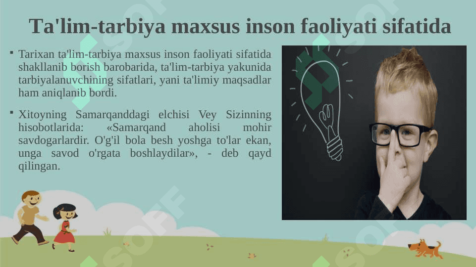 MAKTABGACHA YOSHDAGI BOLALARNI AQLIY TARBIYASI 5