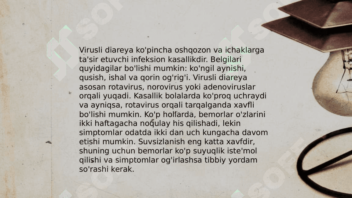 Virusli diareya. Vabo 4