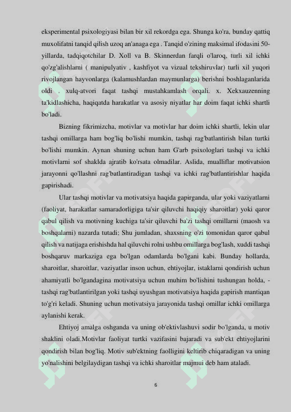 Motivlarning individual farqlari kurs ishi 5