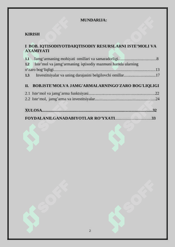 IQTISODIY JAMGʻARISH MOHIYATI VA MANBALARI 2