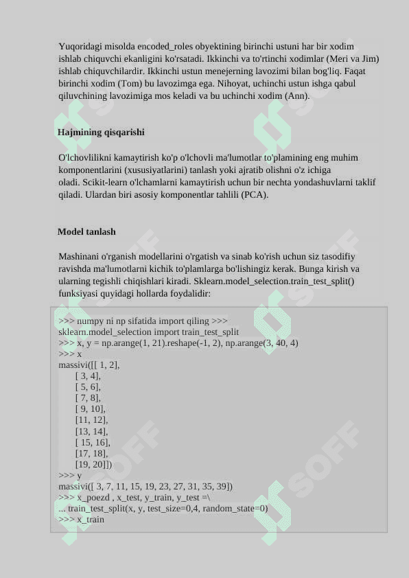 Pythonda scikit kutubxonasi 4