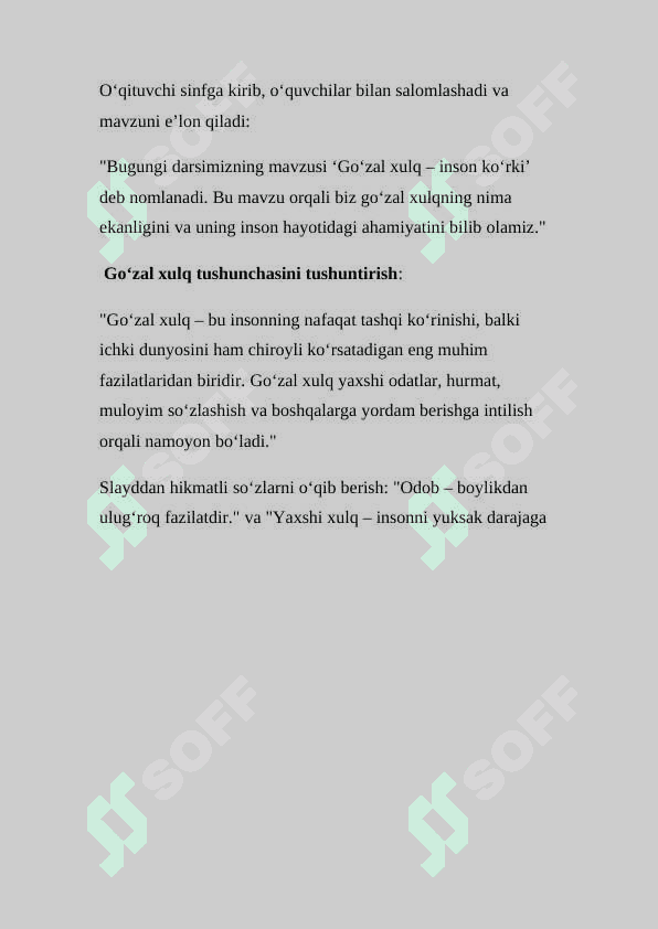 Go‘zal xulq – inson ko‘rki dars ishlanma 4