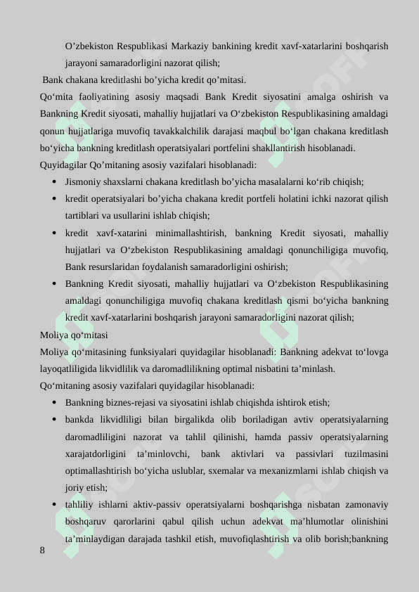 Kapital banki amaliyoti 8