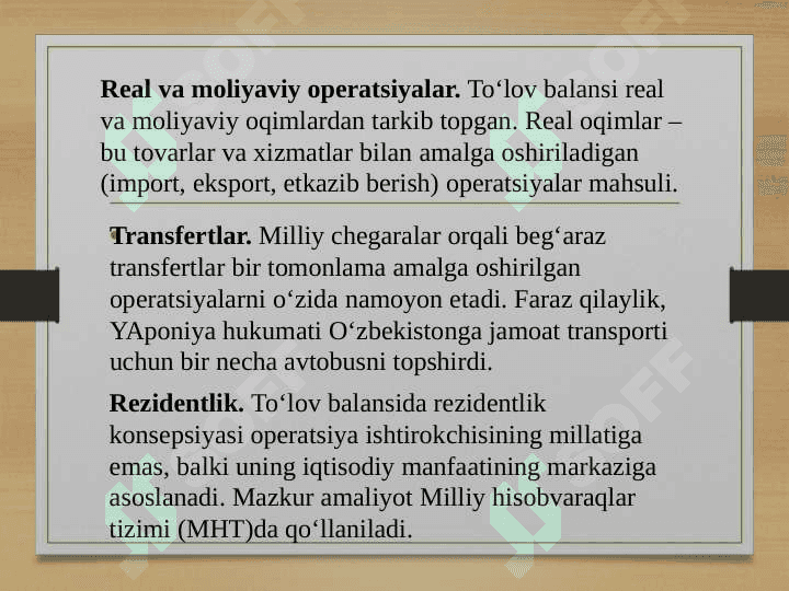 TO‘LOV BALANSINING IQTISODIY TAHLILI 6