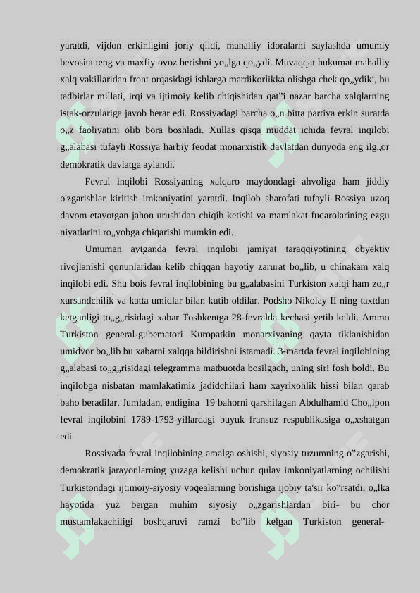 Turkistonda ikki hokimiyatchilik va sho’rolar hukmronligining o’rnatilishi 7