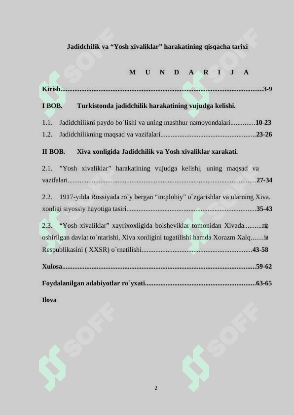 Jadidchilik va “Yosh xivaliklar” harakatining qisqacha tarixi 2