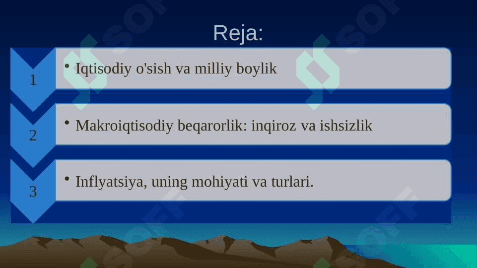 Iqtisodiy o'sish va milliy boylik. 2