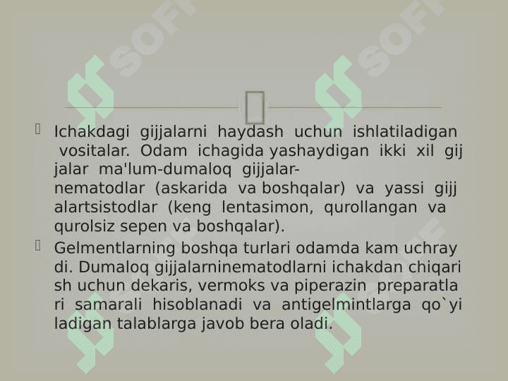 Gijjalarga qarshi qori vositalar 6