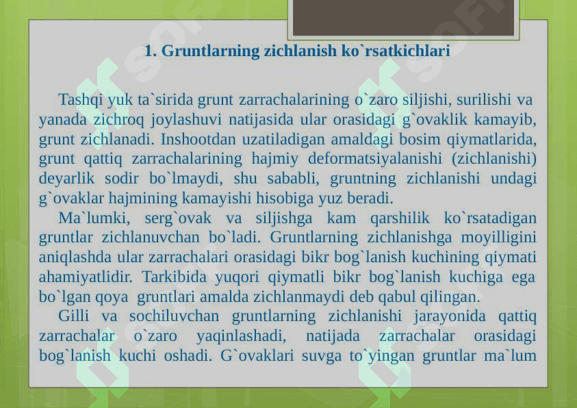 GRUNTLARNING MEXANIK XOSSALARI 2