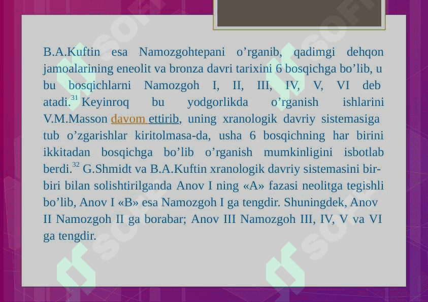 OKS SIVILIZATSIYASINING  TURKMANISTONDAGI  BRONZA DAVRI YODGORLIKLARI. 5