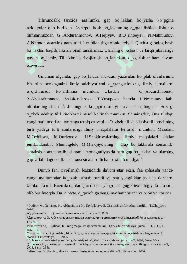 Gap bo’aklarini o’gatishda qo’laniladigan metodlar 8