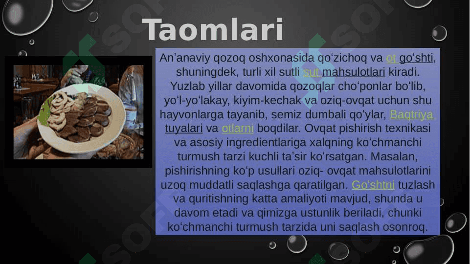 Qozog’iston ananalari va urf odatlari 7