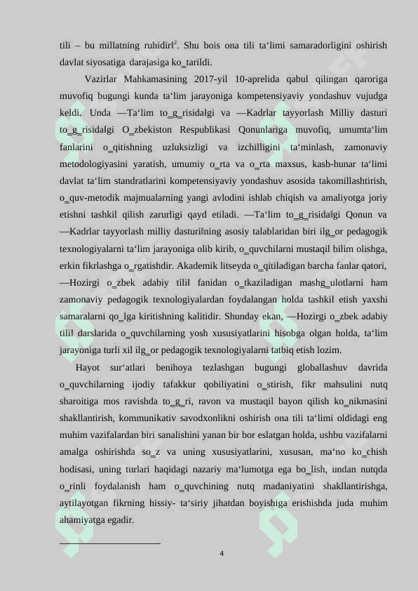 Ma’no ko’chish turlarini o’qitish metodikasi 4