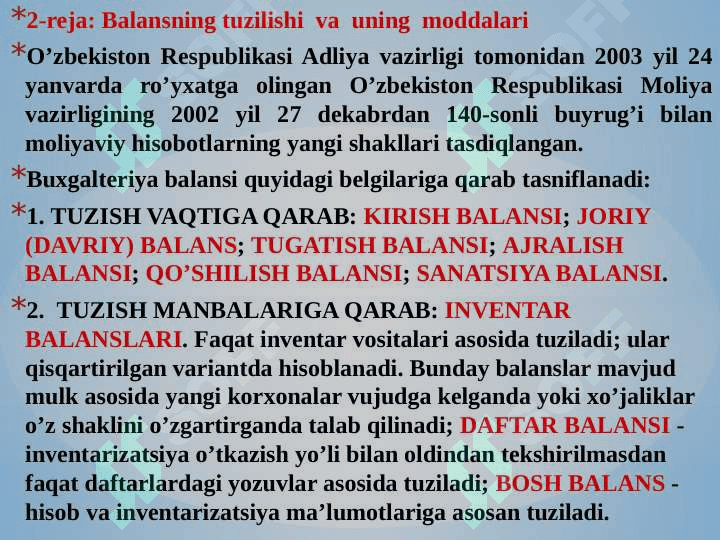 BUXGALTERIYA BALANSI VA UNING TUZILISHI 8