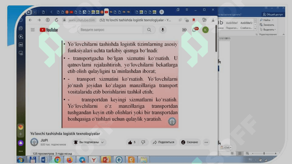 yo'lovchilarni tashish logistika 7