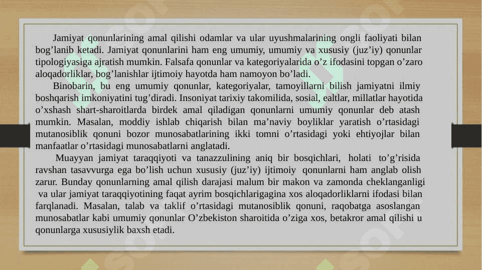 Jamiyat falsafasi. 3