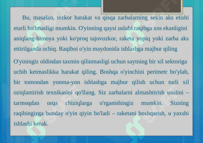 Badminton o’yinida vollani o’yinga kiritish usullarini 8