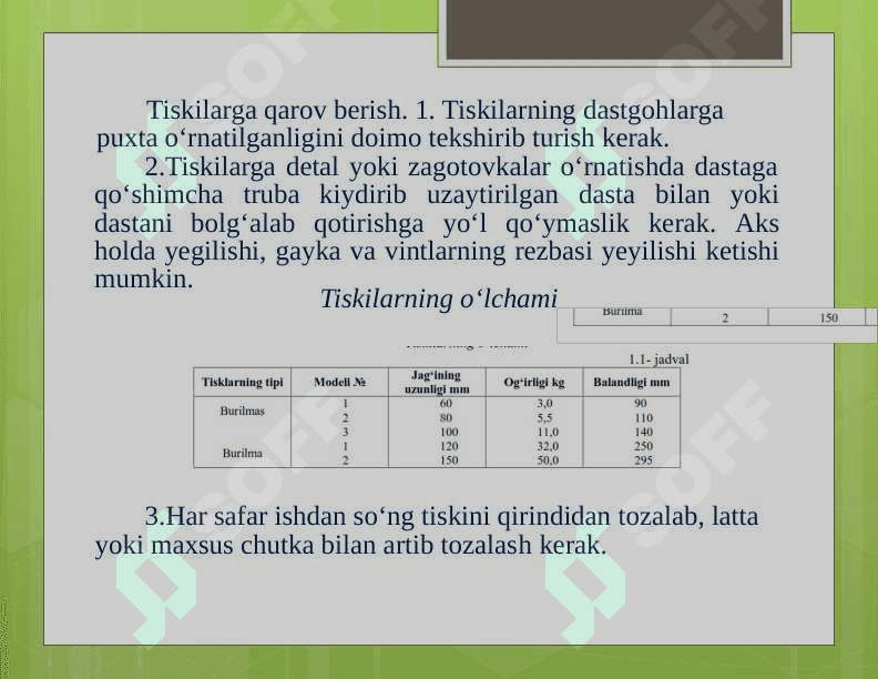 MAXSUS QISQICHLAR VA ULARNING  ISHLATILISH  SOHALARI 6