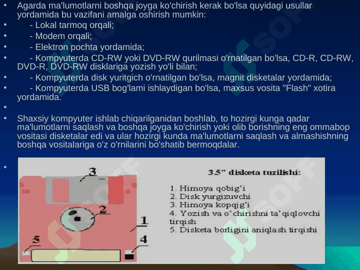 CD DVD kompakt disklar va flesh xotiralari bilan ish yuritish 3
