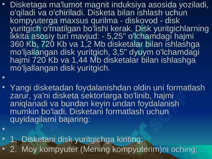 CD DVD kompakt disklar va flesh xotiralari bilan ish yuritish 4