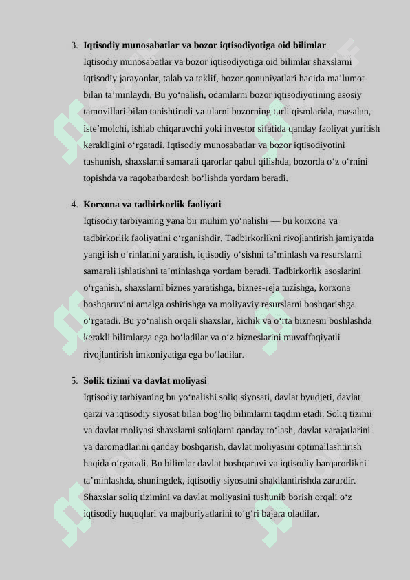 IQTISODIY TARBIYA 6