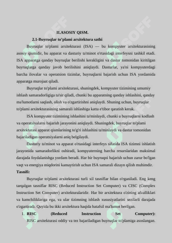 Kompyuerlarning buyruqlar to'plami arxitekturasi sathi 3