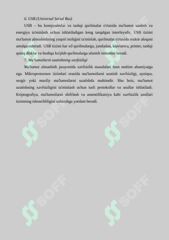 Mikroprotsessor tizimlarining ma'lumot almashish usullari 8