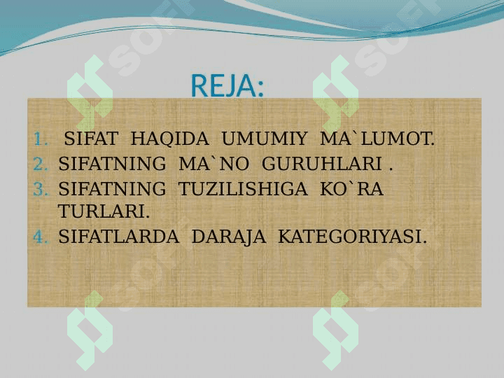 SIFAT SO’Z TURKUMI 2