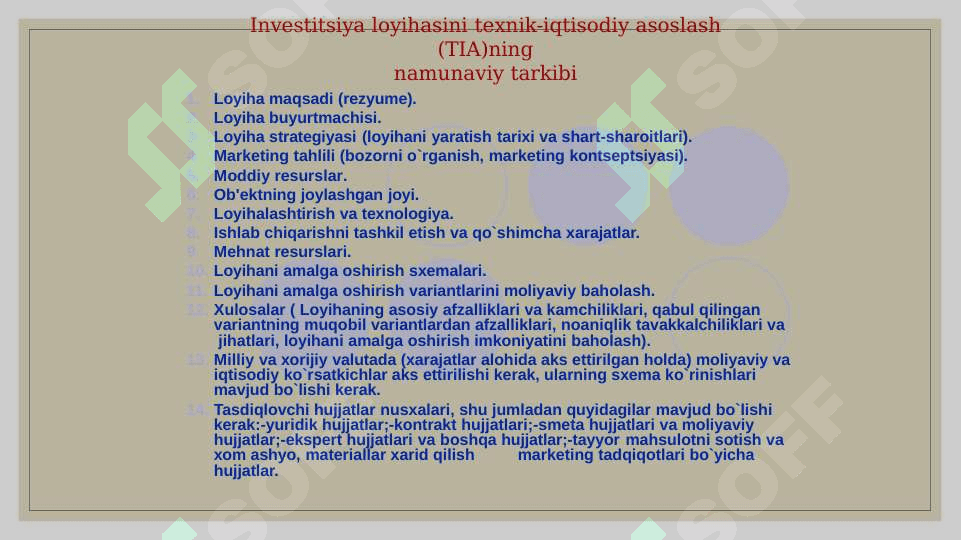 Sarmoya jarayonlari tahlili 8