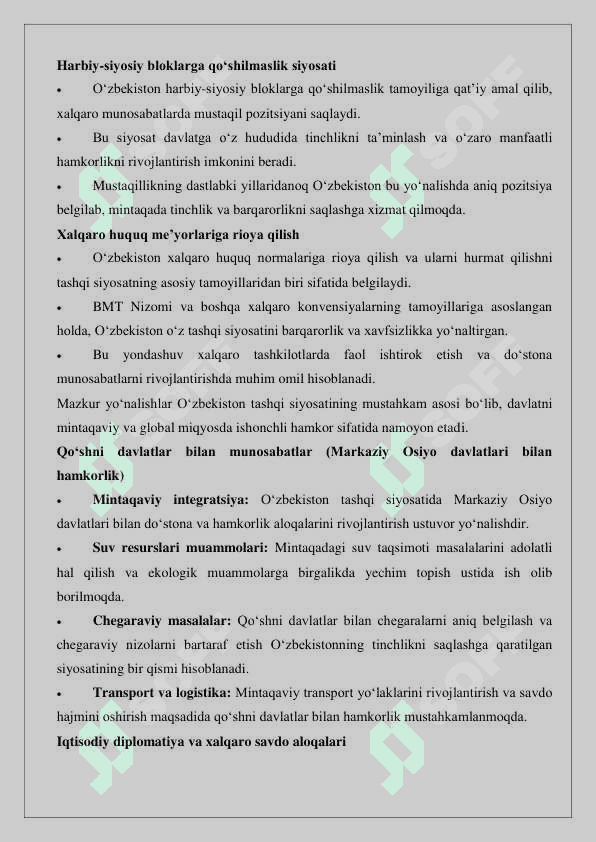 O’zbekistonning tashqi siyosati 25 3