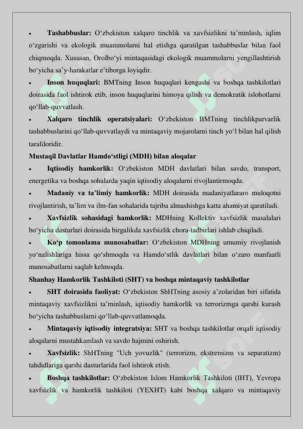 O’zbekistonning tashqi siyosati 25 5