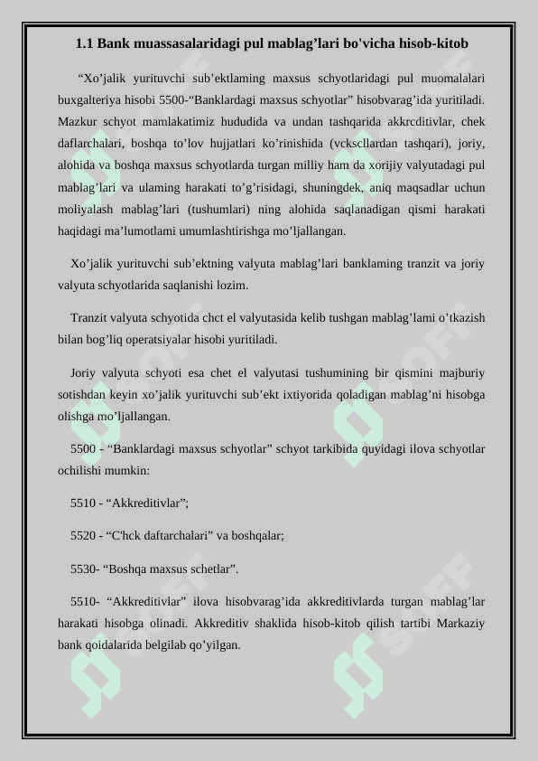 Bankdagi hisob-kitob schetidagi pul mablaglari hisobi 4